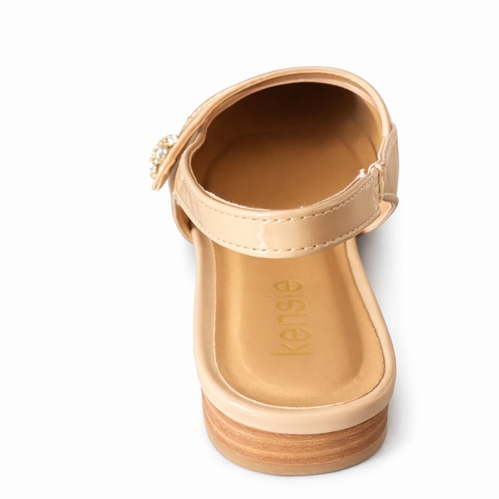 Kensie Felicity Patent Mary Jane Flats Size 7 NEW Cream Patent Leather - Picture 3 of 4
